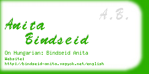 anita bindseid business card